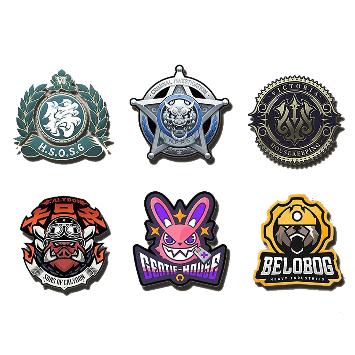 Amazon.co.jp: ゼンゼロ ブローチ ブローチラ 全6種 キャンプ 邪兎屋